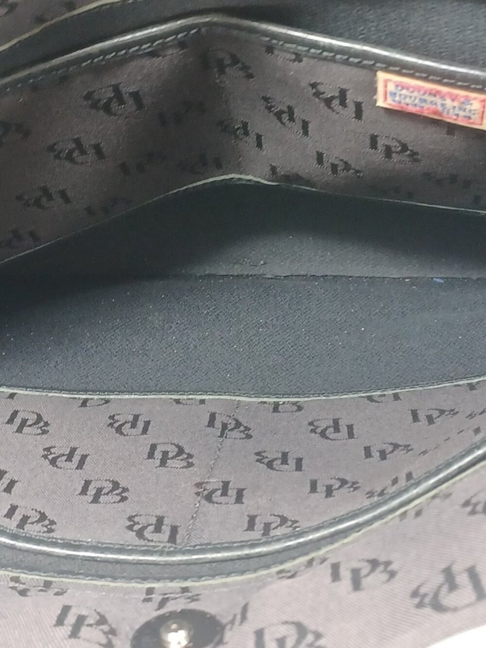 Dooney & Bourke Dark Brown Signature Logo Fabric Leather Trim Shoulder Bag NWOT - Picture 7 of 9